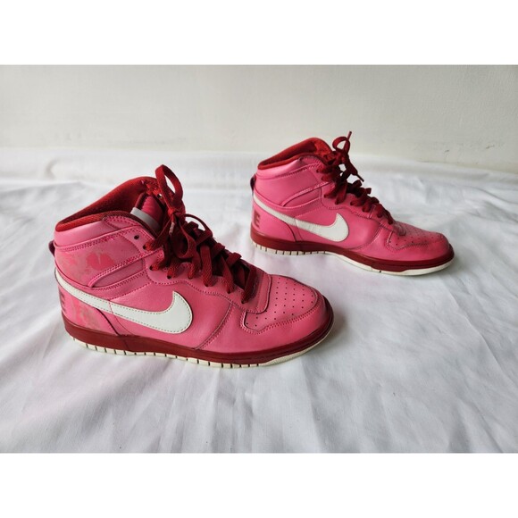 Nike Women's 8.5 Big Nike High LE Hot Pink/Red LE Valentine's Edition 358858-612 - Picture 8 of 13